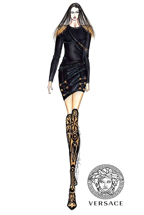 versace collection 2022|versace fashion sketches.